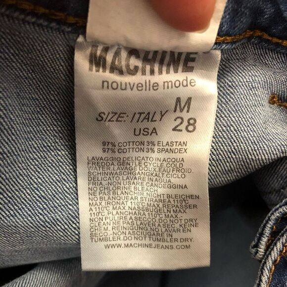 MACHINE/ Multi tone Button Up Denim Skirt / Sz M (28) - Picture 4 of 4